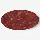 Feestdagen met kerstrode patroonluxe papieren bordje (Gekanteld)