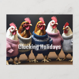 Feestdagen met klokken briefkaart