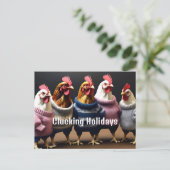 Feestdagen met klokken briefkaart (Staand voorkant)