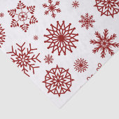 Feestdagen met rode witte wintersnowflake kerst tissuepapier (Detail)