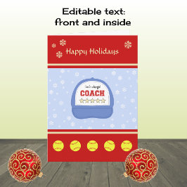 Feestdagen met softball-touringcars aangepaste gro kaart