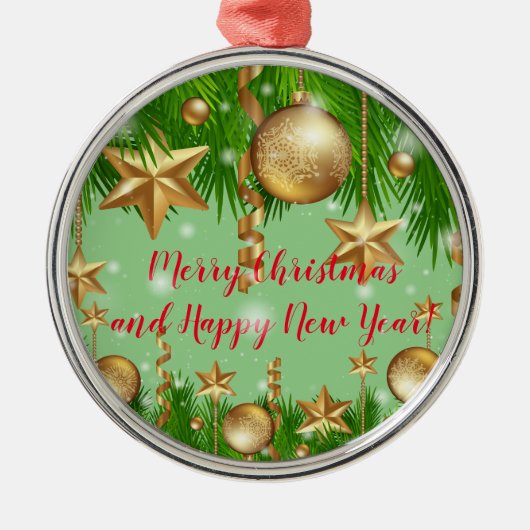 Feestdagen Metalen Ornament (Voorkant)