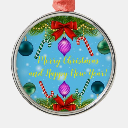 Feestdagen Metalen Ornament (Voorkant)