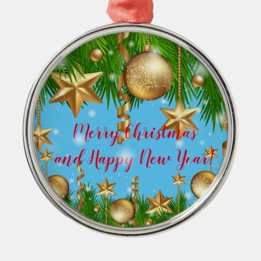 Feestdagen Metalen Ornament (Voorkant)