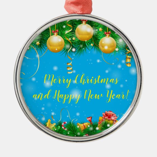 Feestdagen Metalen Ornament (Voorkant)