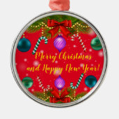 Feestdagen Metalen Ornament (Voorkant)