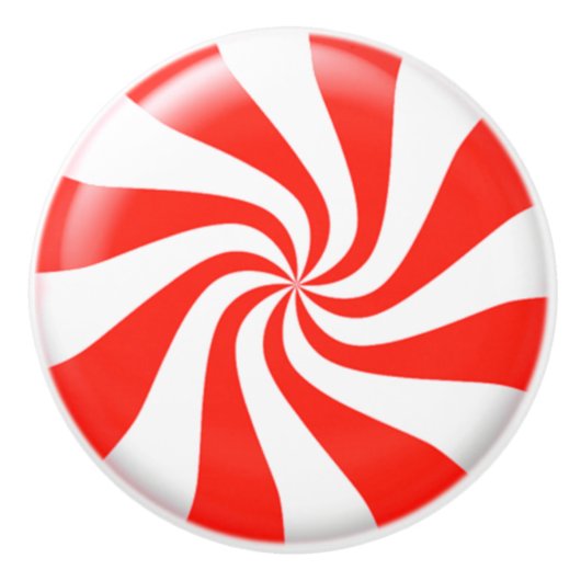 Feestdagen Mint Snoep Aangepast Keramische Knop (Voorkant)