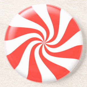 Feestdagen Munt Snoep Aangepast Zandsteen Onderzetter