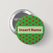 Feestdagen  naam tag pincode Button (Voorkant /achterkant)