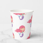 feestdagen Paarse kopjes Papieren Bekers (Achterkant)