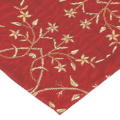Feestdagen Red Gold French Embroidery Table Runner Lange Tafelloper (Hoek)