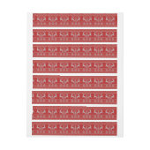 Feestdagen Red Knit Ugly KerstSweater Ho Deer Omwikkelbaar Adreslabel (Vel)