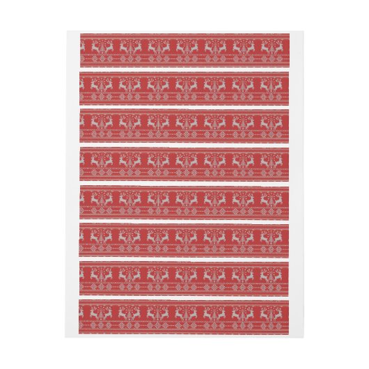 Feestdagen Red Knit Ugly KerstSweater Ho Deer Omwikkelbaar Adreslabel (Vel)