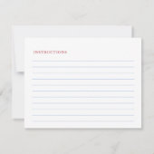 Feestdagen Rode Boog Ginger Jar Monogram Recept Ka Kaart (Achterkant)