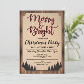 Feestdagen rood met vrolijk kerstfeest kaart (Staand voorkant)