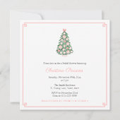 Feestdagen Roze Groene Chinoiserie Trouwdouche Kaart (Voorkant)