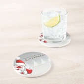 Feestdagen...Santa Claus Zandsteen Onderzetter (Zijkant)