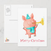 Feestdagen Schattige varken (Voorkant / Achterkant)