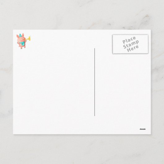 Feestdagen Schattige varken (Achterkant)