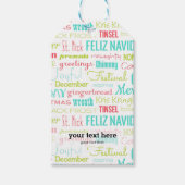 Feestdagen Seizoensschilderij Cadeaulabel (Voorkant)