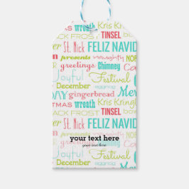 Feestdagen Seizoensschilderij Cadeaulabel