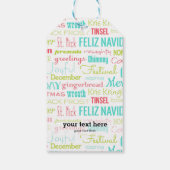 Feestdagen Seizoensschilderij Cadeaulabel (Achterkant)