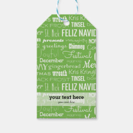 Feestdagen Seizoensschilderij Cadeaulabel