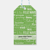 Feestdagen Seizoensschilderij Cadeaulabel (Achterkant)