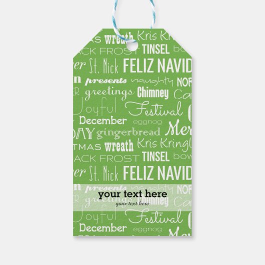 Feestdagen Seizoensschilderij Cadeaulabel (Achterkant)