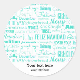 Feestdagen Seizoensschilderij Ronde Sticker