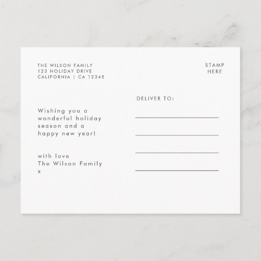 Feestdagen Snow Mountain | Scandinavisch minimalis (Achterkant)