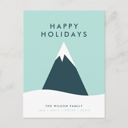 Feestdagen Snow Mountain | Scandinavisch minimalis (Voorkant)