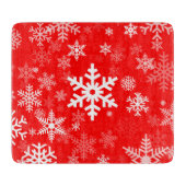 Feestdagen Snowflakes, rood voor iedereen Snijplank (Voorkant)