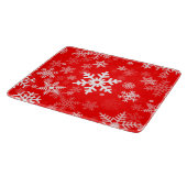 Feestdagen Snowflakes, rood voor iedereen Snijplank (Hoek)