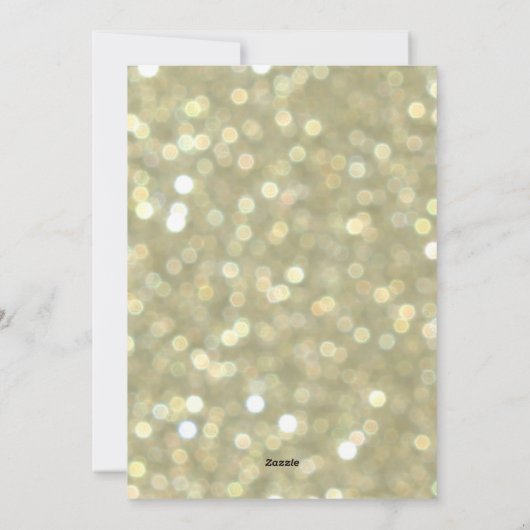 Feestdagen Sparkle-fotokaart in Gold Feestdagenkaart (Achterkant)