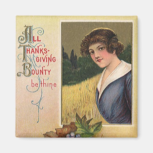  feestdagen, Thanksgiving, oogst en pelgrim Magneet (Voorkant)