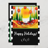 Feestdagen tussen de dennenbomen! feestdagenkaart (Voorkant / Achterkant)