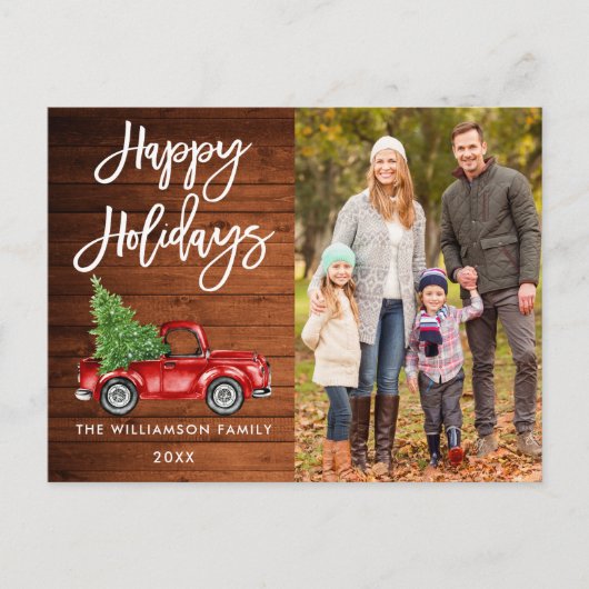 Feestdagen van de Truck Photo van het Manuscript v Briefkaart (Voorkant)