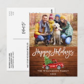 Feestdagen van de Truck Photo van het Manuscript v Briefkaart (Voorkant / Achterkant)