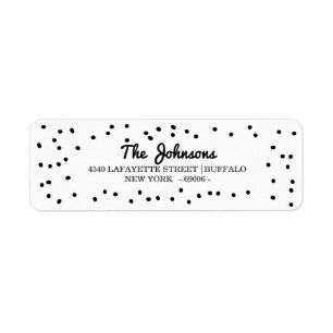 Feestdagen van eenvoudige Dalmatische Stippen Etiket