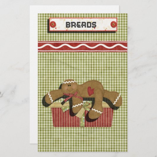 Feestdagen van ontbijtkoek Multomap-Divider ontvan Briefpapier (Voorkant / Achterkant)