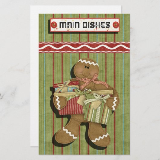 Feestdagen van ontbijtkoek Multomap-Divider ontvan Briefpapier (Voorkant / Achterkant)