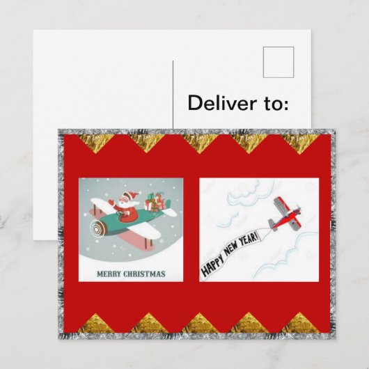 Feestdagen van vliegtuigen Postkaart (Voorkant / Achterkant)