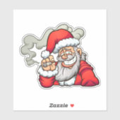 Feestdagen van Zombie - Santa Sticker (Vel)