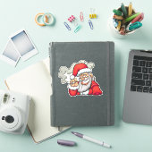 Feestdagen van Zombie - Santa Sticker (iPad Cover)