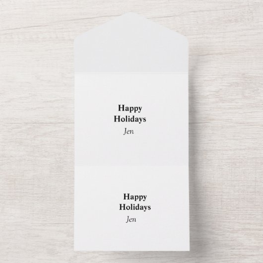 feestdagen voegen jouw naam tekst afbeelding bewer all in one uitnodiging (Binnen)