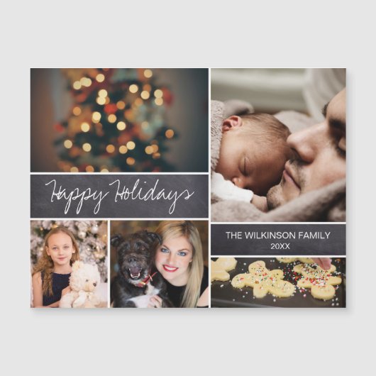 Feestdagen voor collage van de magnetische kerstfa (Voorkant)