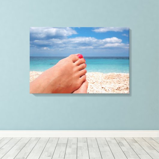 Feestdagen voor de zomer canvas afdruk (Insitu (Houten vloer))