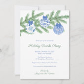 Feestdagen voor Elegant Blue en White Ornamenten Kaart (Voorkant)