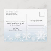 Feestdagen voor het aanpassen van het adres Kerstm Aankondigingskaart (Achterkant)